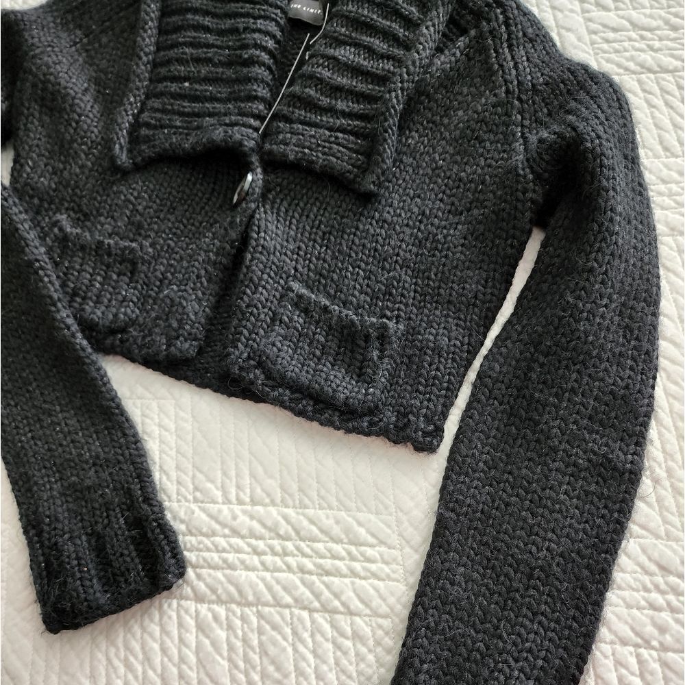 The Limited alpaca and wool blend cropped cardigan sweater - Picture 9 of 10